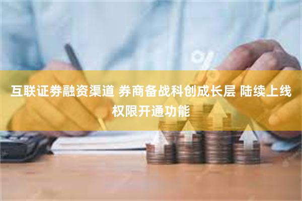 互联证劵融资渠道 券商备战科创成长层 陆续上线权限开通功能
