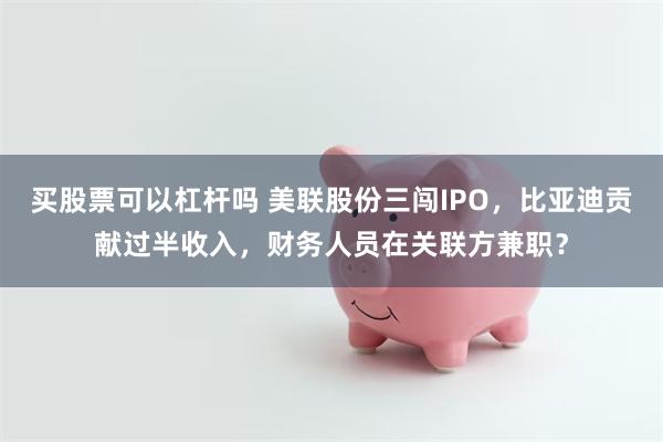 买股票可以杠杆吗 美联股份三闯IPO，比亚迪贡献过半收入，财务人员在关联方兼职？